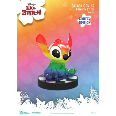 Stitch Figura Rainbow Mini Egg Attack 8 cm Edição limitada