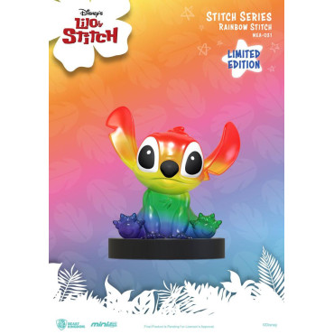 Stitch Figura Rainbow Mini Egg Attack 8 cm Edição limitada