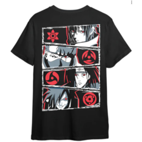 T-shirt Naruto de Uchiha fabricada no Japão