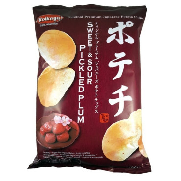 Batatas fritas de pacote agridoce Koikeya Ume 100 g