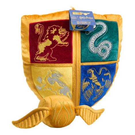 Escudo de Hogwarts e pomo de ouro de Harry Potter