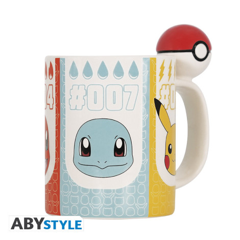 Caneca para iniciantes com Pokémon 3D em forma de pokébola