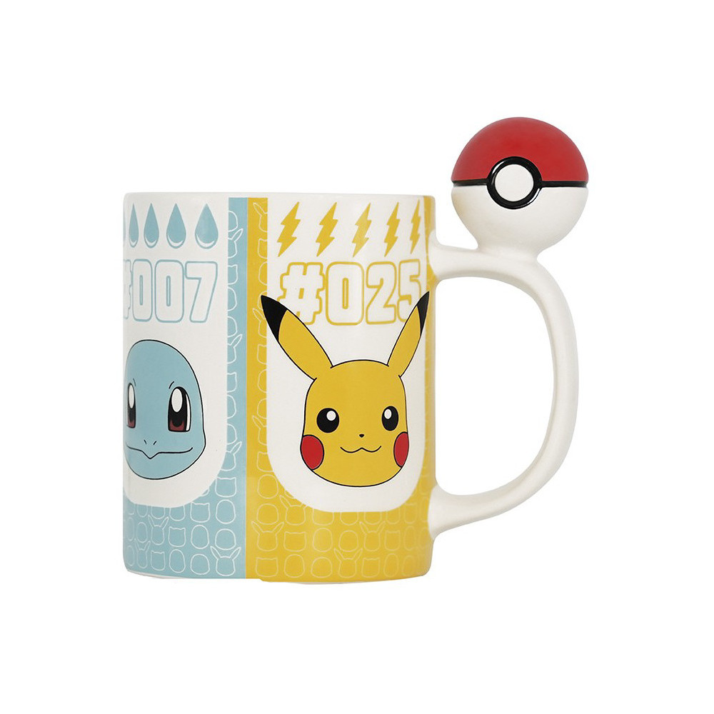 Caneca para iniciantes com Pokémon 3D em forma de pokébola