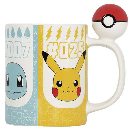 Caneca para iniciantes com Pokémon 3D em forma de pokébola