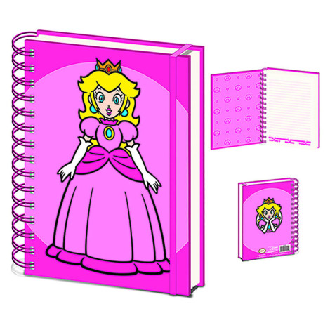 Bloco de notas A5 Princess Peach Super Mario