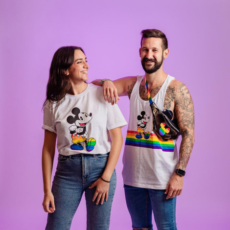 Tank Top Unissexo Disney Pride Branco