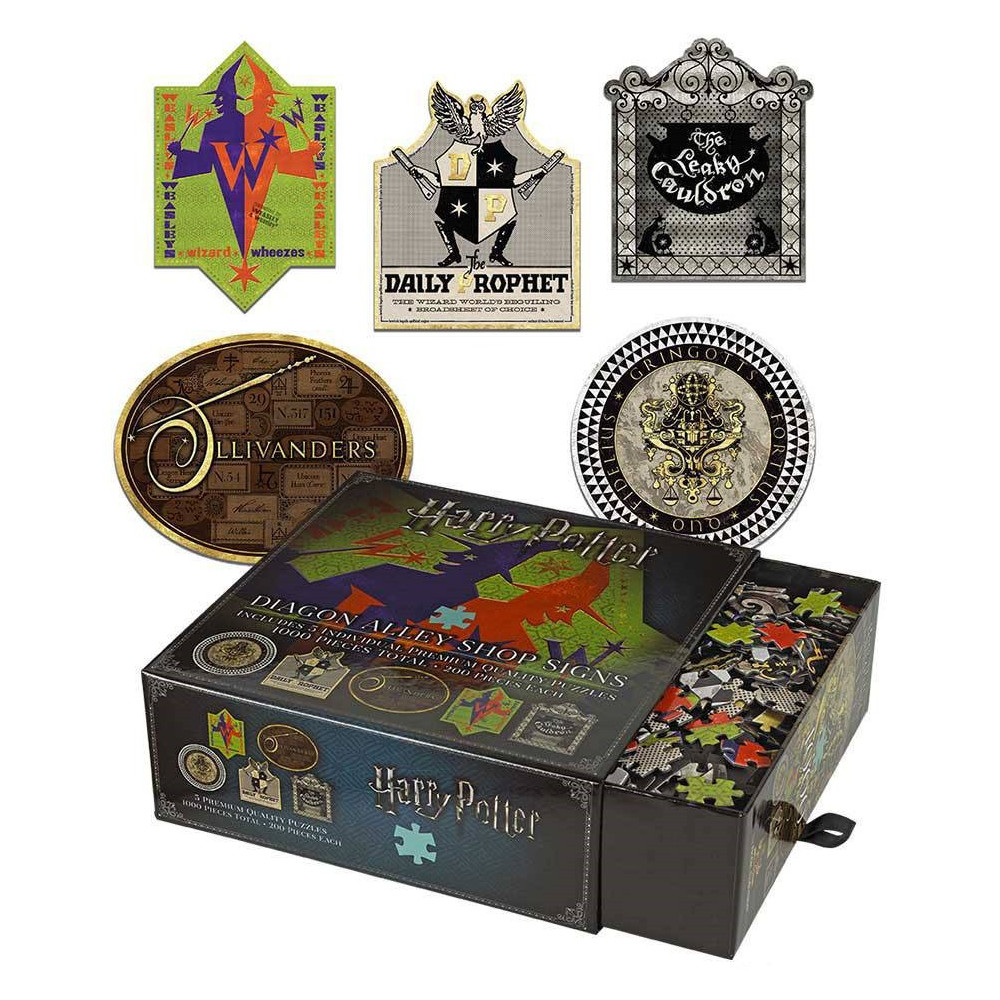 Conjunto de puzzles Harry Potter Beco Diagonal Lojas 1000 peças