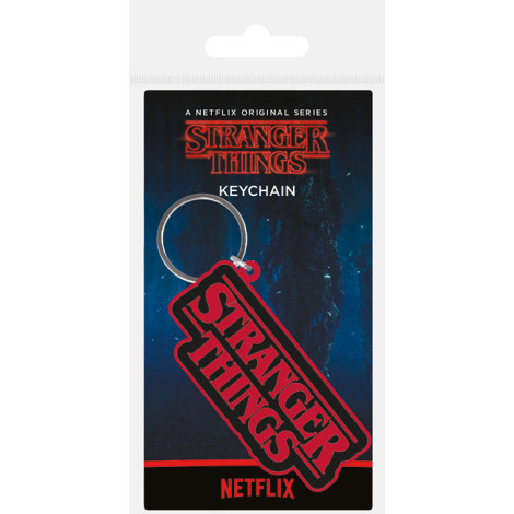 Porta-chaves de borracha Stranger Things Logotipo