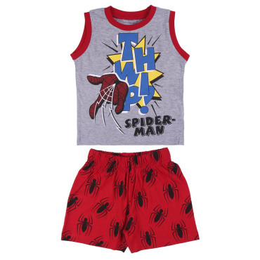 SHORTS DE PIJAMA DE CAMISA SIMPLES DE ARANHA COM ALÇAS