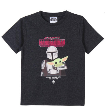 T-shirt Din Djarin com Baby Yoda O Mandaloriano