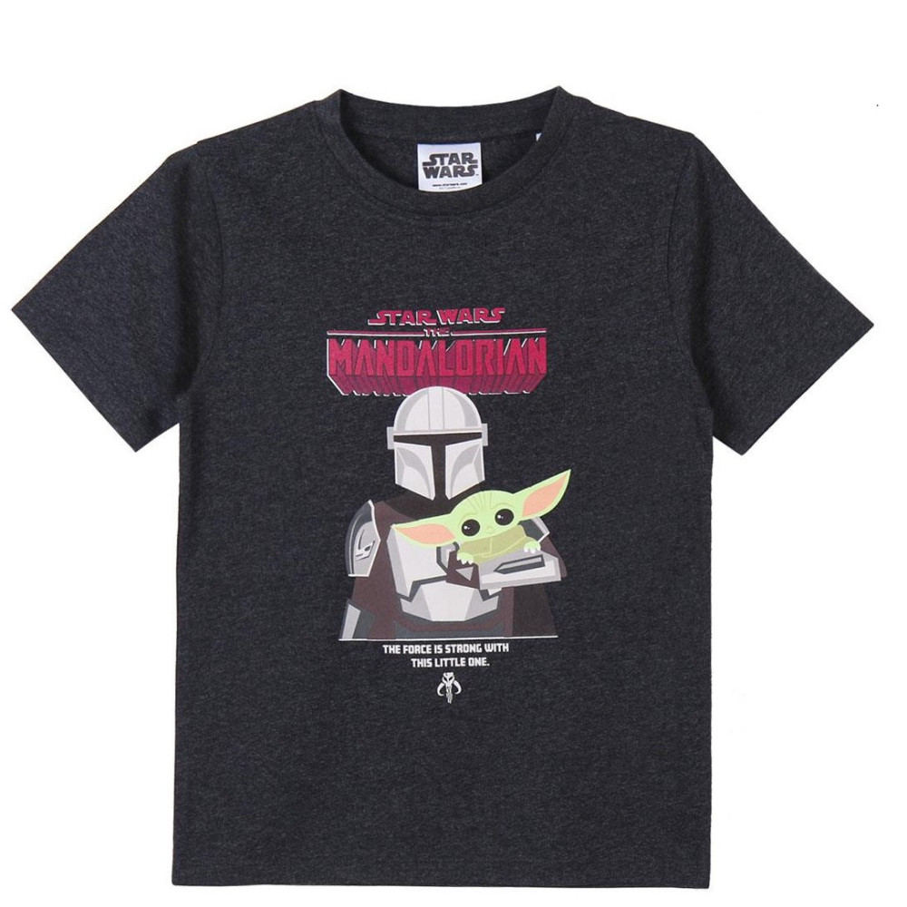 T-shirt Din Djarin com Baby Yoda O Mandaloriano