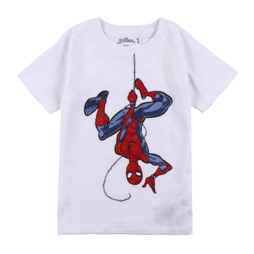 T-shirt curta Spiderman pendurado