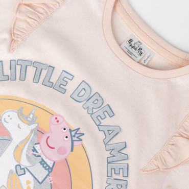 T-SHIRT CURTA PEPPA PIG EM CAMISOLA SIMPLES