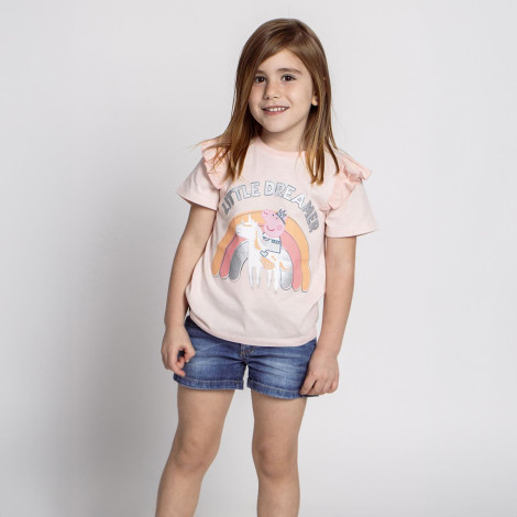 T-SHIRT CURTA PEPPA PIG EM CAMISOLA SIMPLES