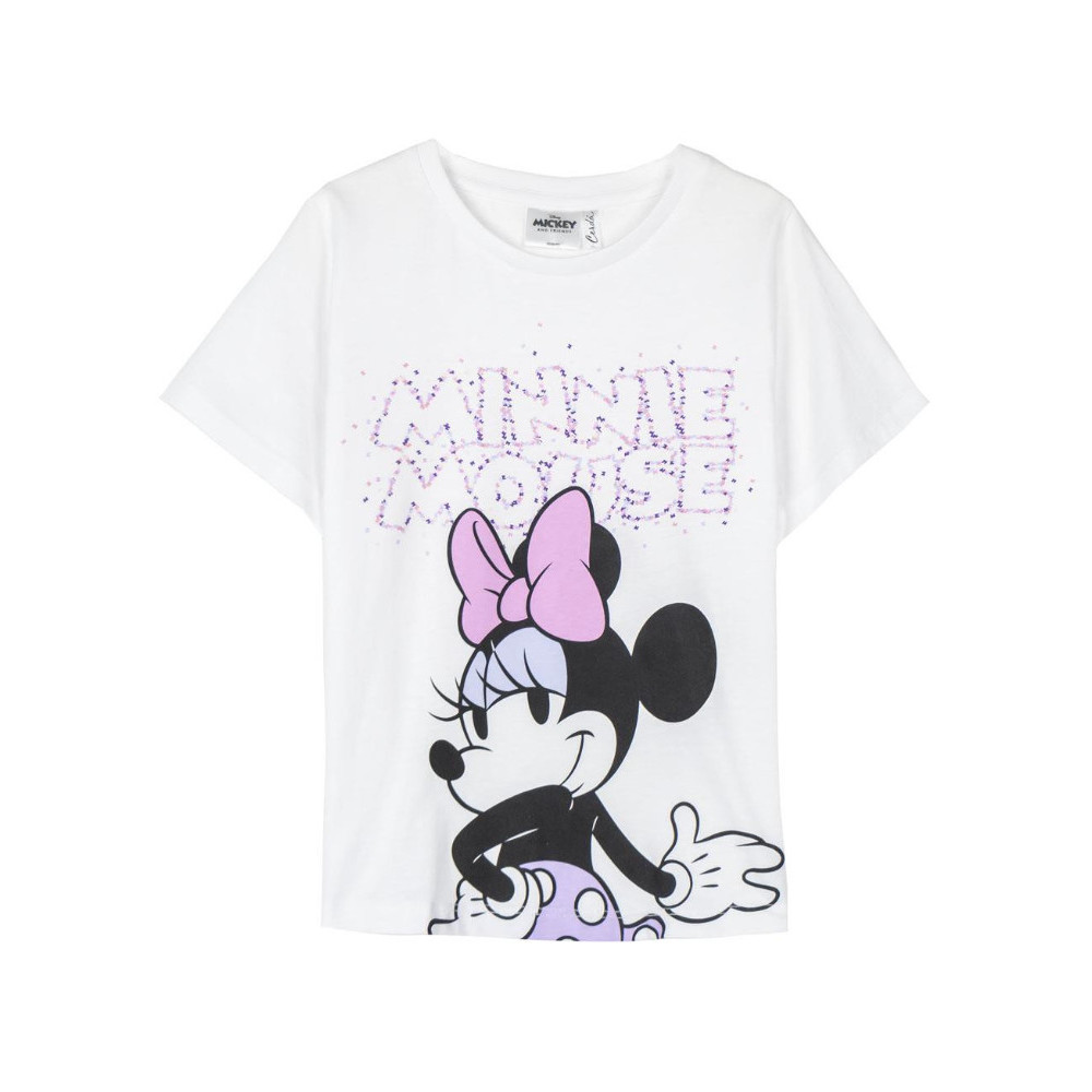 T-SHIRT CURTA DA MINNIE EM MALHA SIMPLES