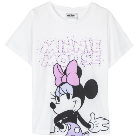 T-SHIRT CURTA DA MINNIE EM MALHA SIMPLES