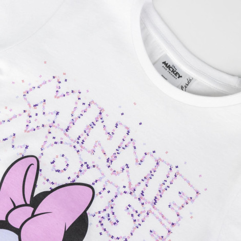 T-SHIRT CURTA DA MINNIE EM MALHA SIMPLES