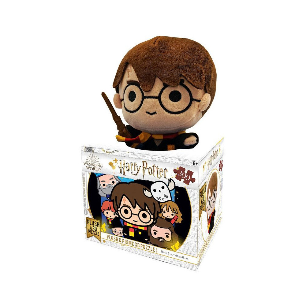 Conjunto de puzzle 3D e peluche Harry Potter