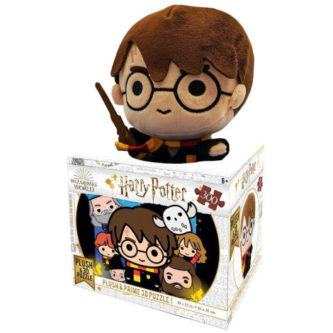 Conjunto de puzzle 3D e peluche Harry Potter