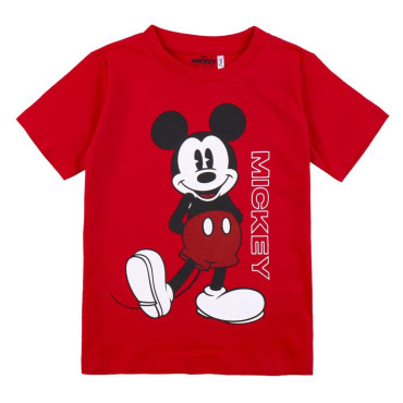 T-shirt curta vermelha Mickey Mouse