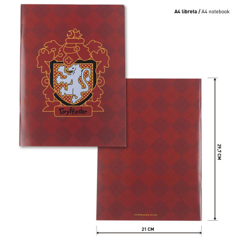 HARRY POTTER GRYFFINDOR CONJUNTO DE PAPELARIA DA ESCOLA