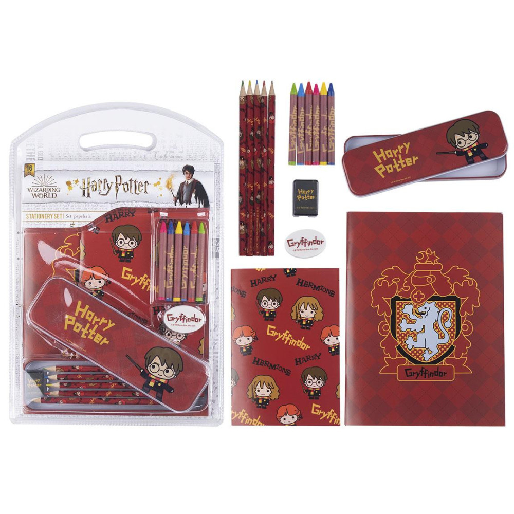 HARRY POTTER GRYFFINDOR CONJUNTO DE PAPELARIA DA ESCOLA