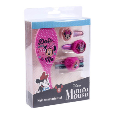 CONJUNTO DE ACESSÓRIOS DE BELEZA MINNIE 8 PEÇAS