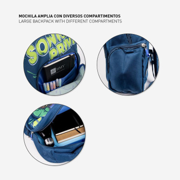 MOCHILA ESCOLAR MEDIANA 38 CM SONIC PRIME