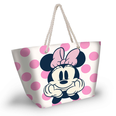 Saco de praia da Minnie Mouse cor-de-rosa