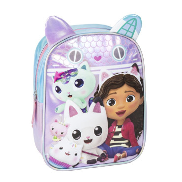 MOCHILA INFANTIL PERSONAJE APLICACIONES GABBY´S DOLLHOUSE