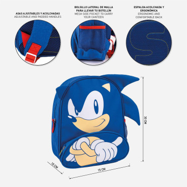 Mochila Sonic para crianças