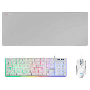 Mars Gaming Combo 3 em 1 MCPX Branco