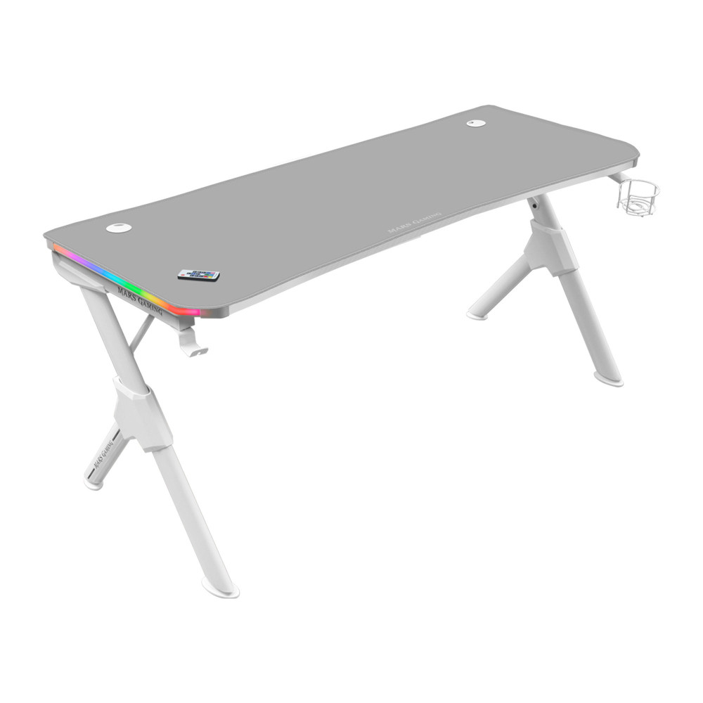 Desk Mars Gaming MGD140RGB Total Mousepad branco