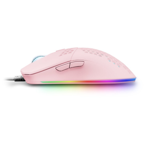 Rato Mars Gaming Mouse MMAX Pink Mouse 12400DPI Optical Sensor