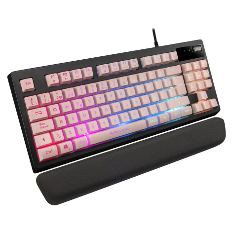 Teclado Mars Gaming MKAX Iluminação RGB cor-de-rosa