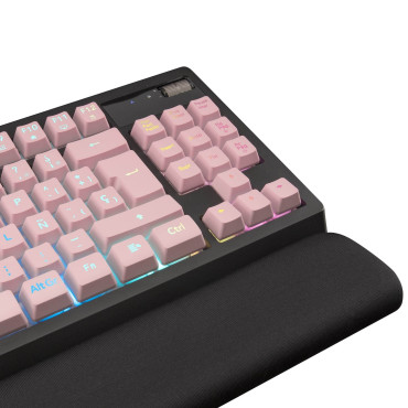 Teclado Mars Gaming MKAX Iluminação RGB cor-de-rosa