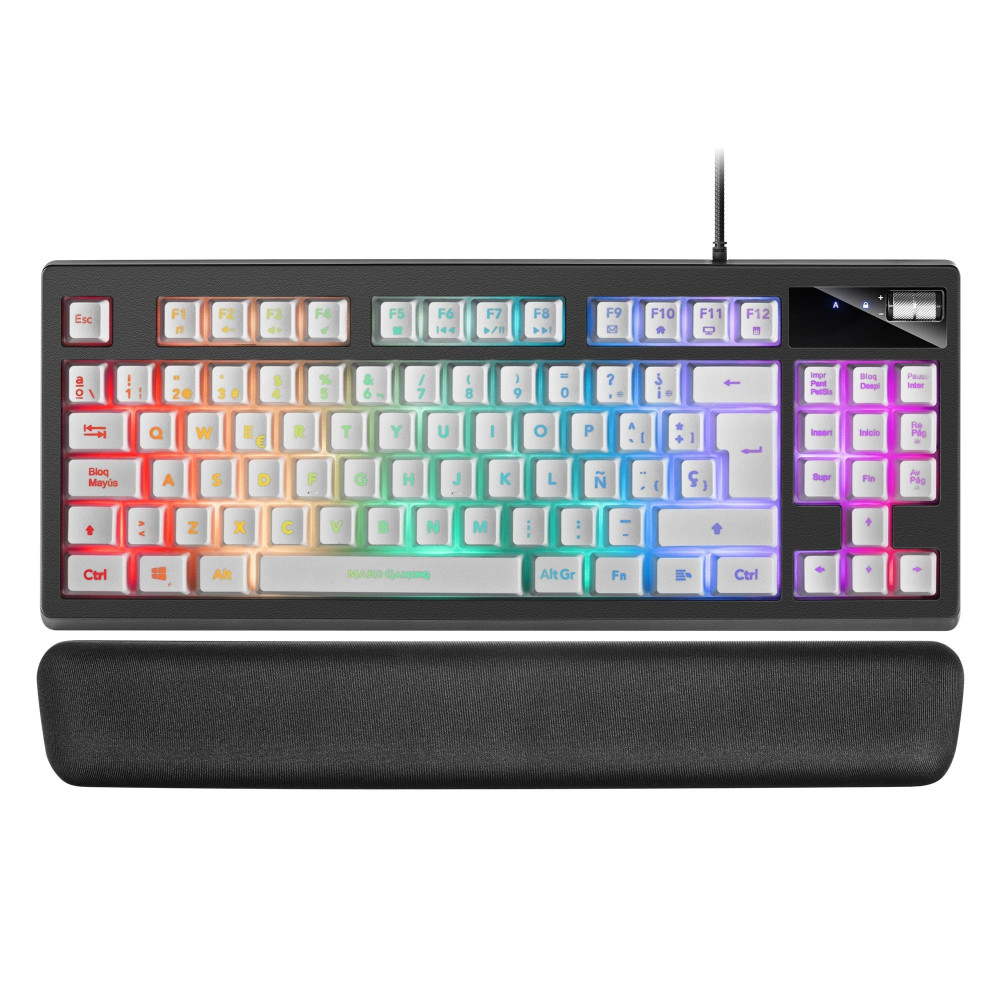 Teclado Mars Gaming MKAX RGB Illumination Branco