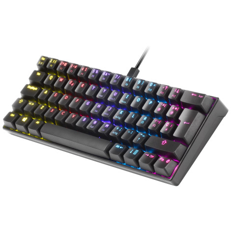 Teclado Mars Gaming Teclado ultra-compacto preto MKMINI Interruptor azul