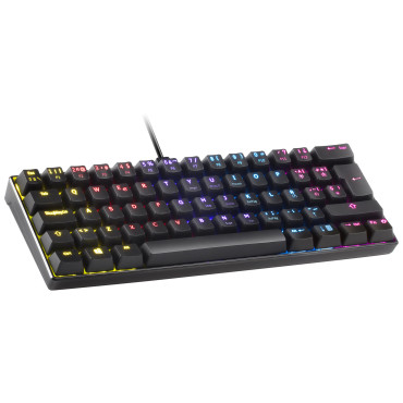 Teclado Mars Gaming Teclado ultra-compacto preto MKMINI Interruptor azul