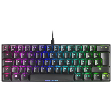 Teclado Mars Gaming Teclado ultra-compacto preto MKMINI Interruptor azul