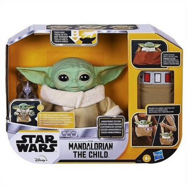 Baby Yoda Grogu Grogu Figura animatrónica com saco