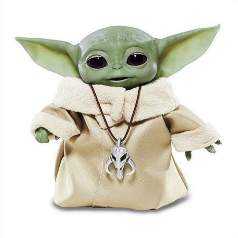 Baby Yoda Grogu Grogu Figura animatrónica com saco