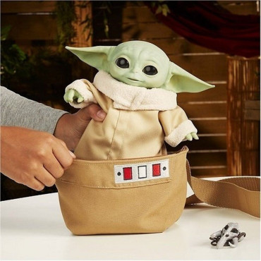 Baby Yoda Grogu Grogu Figura animatrónica com saco