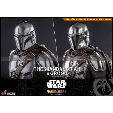 Figura O Mandaloriano e Grogu 1/6 Hot Toys Star Wars