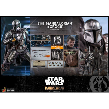 Figura O Mandaloriano e Grogu 1/6 Hot Toys Star Wars