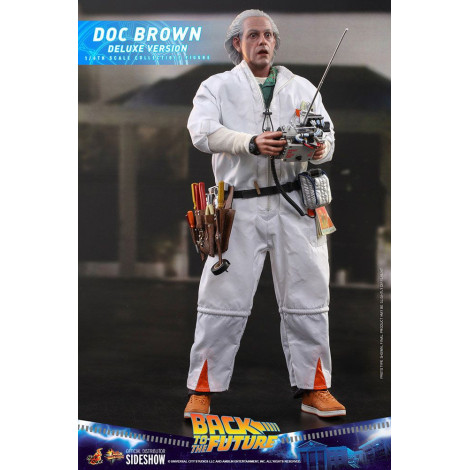 Doc Brown Figure Hot Toys 30 cm Regresso ao futuro