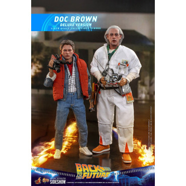 Doc Brown Figure Hot Toys 30 cm Regresso ao futuro