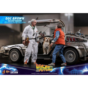 Doc Brown Figure Hot Toys 30 cm Regresso ao futuro