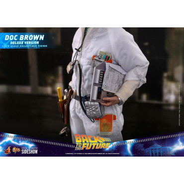 Doc Brown Figure Hot Toys 30 cm Regresso ao futuro