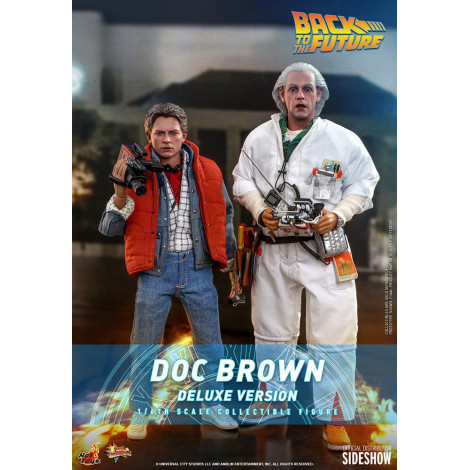 Doc Brown Figure Hot Toys 30 cm Regresso ao futuro